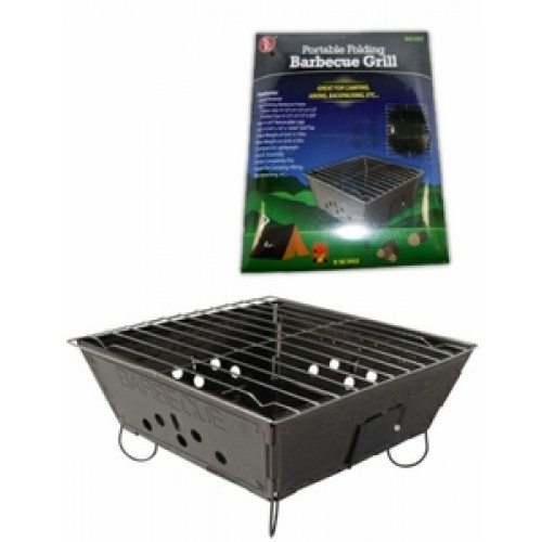 Portable Folding Steel Barbecue Grill with Removable Legs