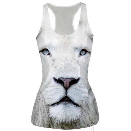 Slim Animal Tiger 3D Vest Sleeveless Top