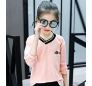 2017 teenage girls new spring fashion trend clothes Korean embroidery V neck girls 