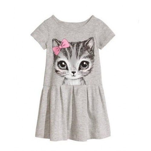 Kids Dresses Girls 2017 New Fashion Sweater Cotton Flower Shirt Short Summer T-shirt Vest Big For Maotou Beach Party Dress