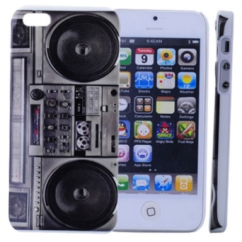 Hard Back Case Cover with Retro Radio Pattern for iPhone 5