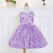 Retail flower dress in sashes for wedding party girls floral print dress 