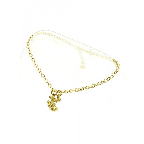 CRYSTAL STONE ANCHOR CHARM ANKLET