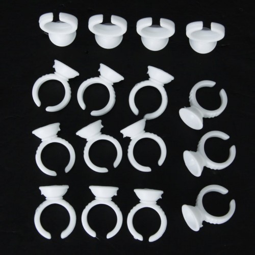 100pcs Disposable Small Size Glue Rings 