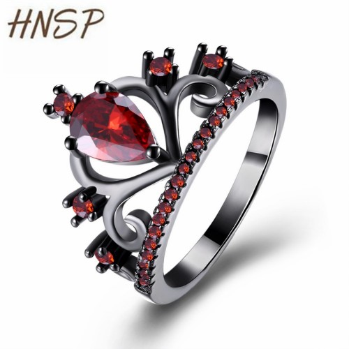 HNSP Classic 4 Colors Crown Rings For Women 