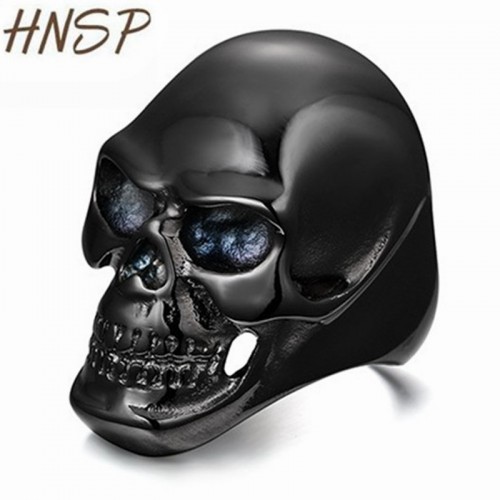 HNSP Newest Male Biker Stainless Steel Ring 