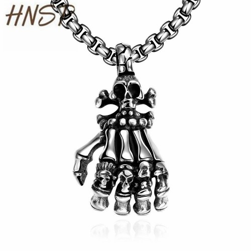 100% Stainless steel 4.0MM thick Chain Skull hand 
