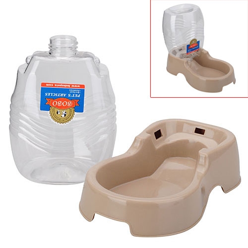 BoBO Fashion Pet Automatic Drinker w/ Sole Shaped Water Bowl / Transparent Plastic Water