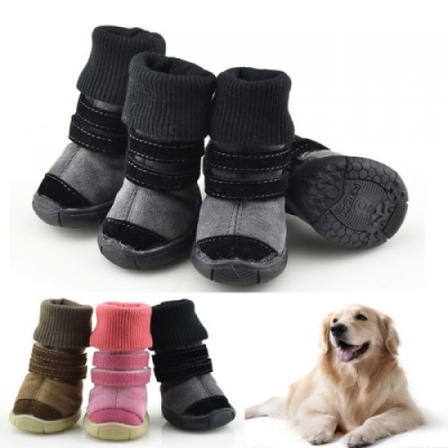 XS-XL Anti-slip Dog Snow Boots Cotton Shoes for Puppy Cat Dog pets