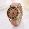 Wooden Color Leather Strap Female Wristwatch (free shipping)